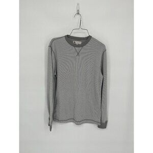 Wallace Barnes Shirt Men Small Gray Waffle Knit Honeycomb Thermal Crew Sweater